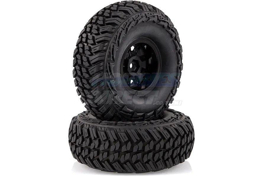 Louise 1.9&amp;quot; CR Griffin Tyres on Black 9 Spoke Rims - Glued Wheels 2Pcs image 14498