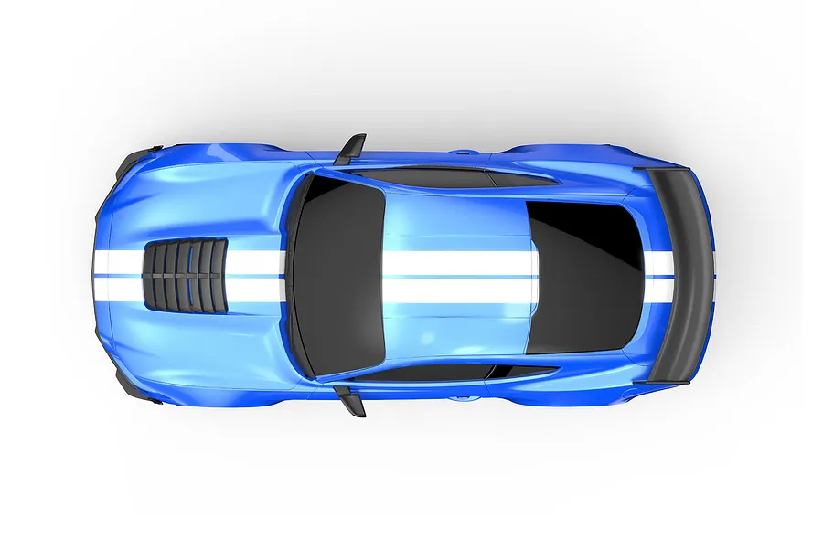 MJX RC Ford Mustang Shelby GT500 RC Car Electric Brushless 4WD 1/10 Scale RTR - Blue image 145061