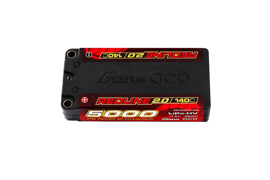 Gens Ace 7.6V 5000mAh 140C 2S Hard Case LiPo Battery image 145078