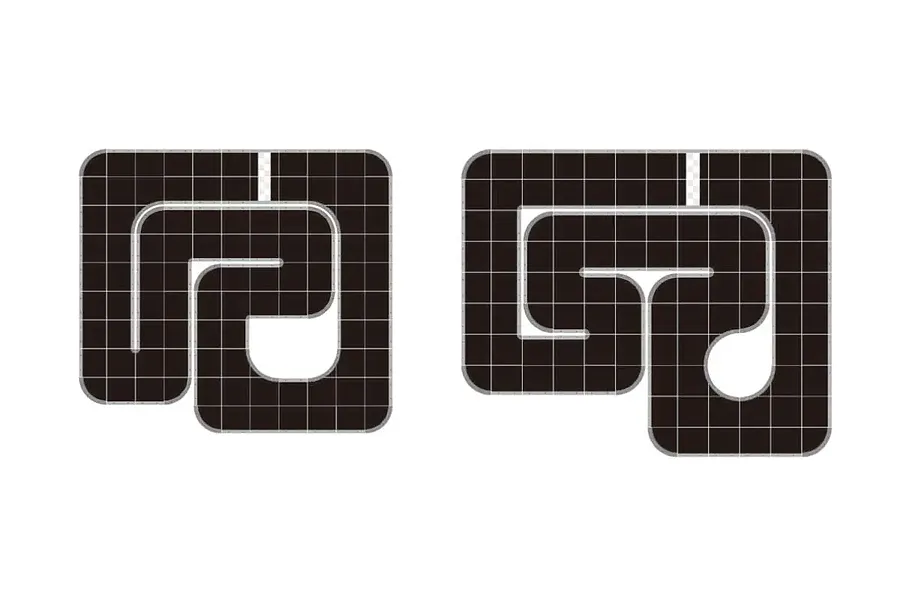 Kyosho Mini-Z Grand Prix Circuit 50 Large Corner Expansion Kit 12Pcs image 145087