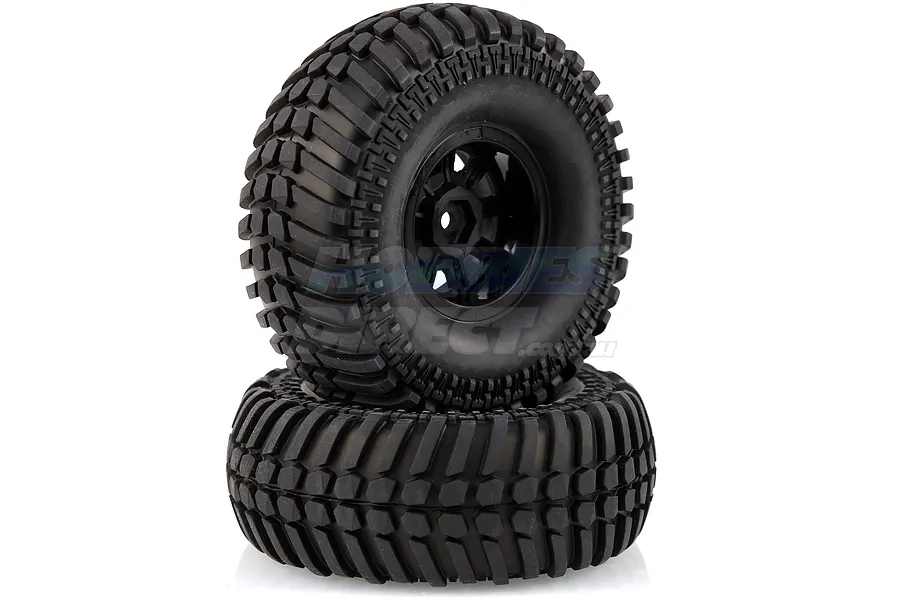Louise 1.9&amp;quot; CR Ardent Tyres on Black 9 Spoke Rims - Glued Wheels 2Pcs image 14510