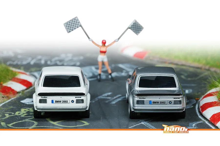 HPI Nano-TTR BMW 2002 Turbo RC Car Electric RWD 1/64 Scale RTR - White image 145100