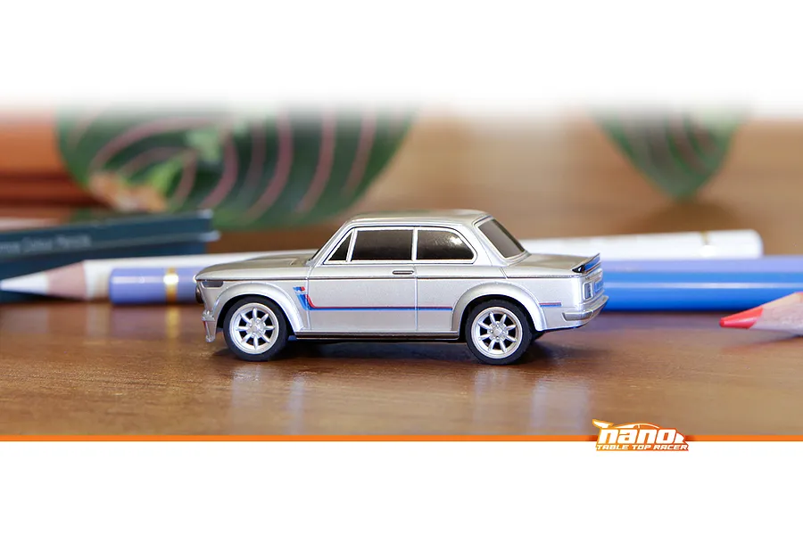 HPI Nano-TTR BMW 2002 Turbo RC Car Electric RWD 1/64 Scale RTR - Silver image 145110
