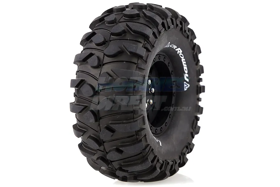 Louise 1.9&amp;quot; CR Rowdy Tyres on Black 9 Spoke Rims - Glued Wheels 2Pcs image 14517