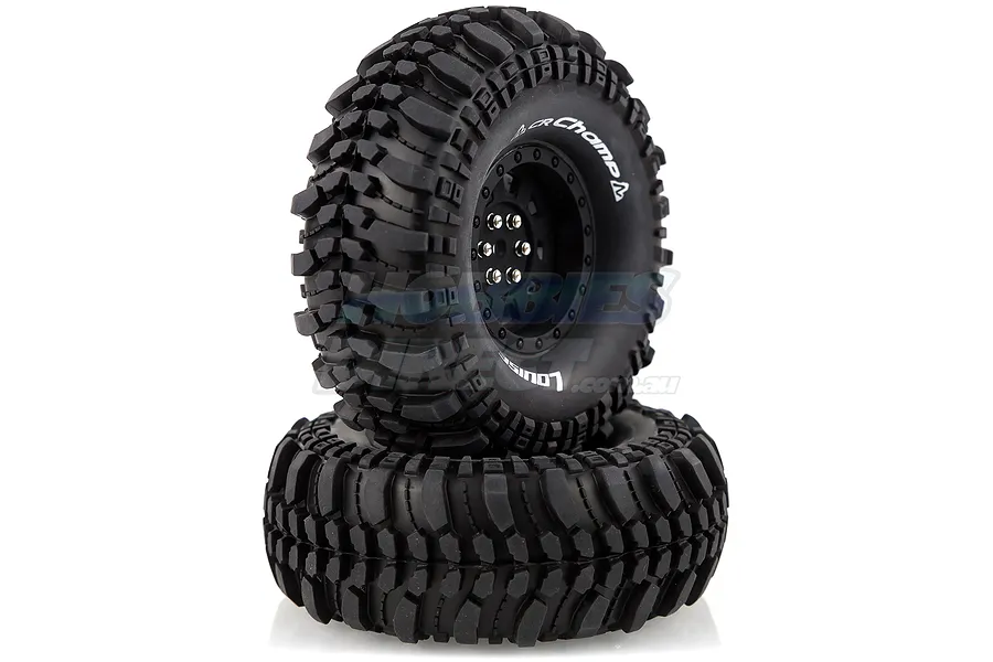 Louise 1.9&amp;quot; CR Champ Tyres on Black 9 Spoke Rims - Glued Wheels 2Pcs image 14523