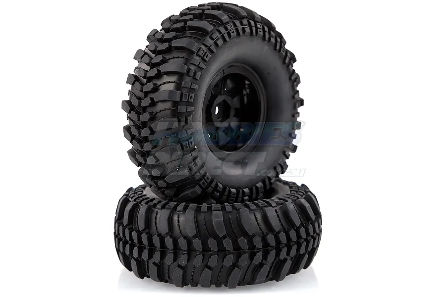 Louise 1.9&amp;quot; CR Champ Tyres on Black 9 Spoke Rims - Glued Wheels 2Pcs image 14524