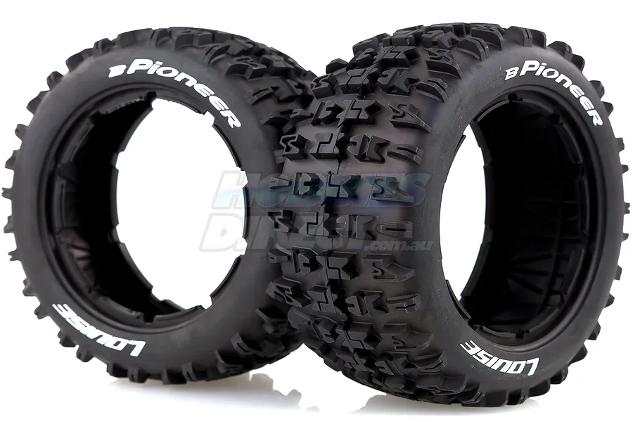 Louise 4.7/5.5&amp;quot; Baja 5B Rear B-Pioneer Tyres w/ Foam Inserts 2Pcs image 14529