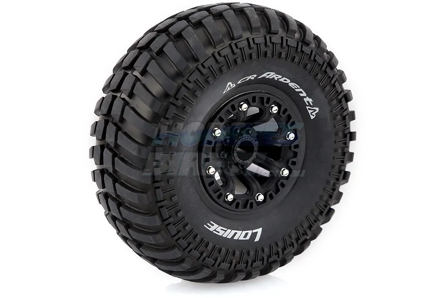 Louise 2.2&amp;quot; CR Ardent Tyres on Black 8 Spoke Rims - Glued Wheels 2Pcs image 14532