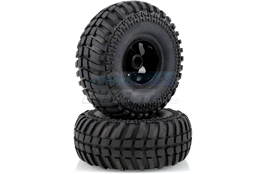 Louise 2.2&amp;quot; CR Ardent Tyres on Black 8 Spoke Rims - Glued Wheels 2Pcs image 14535