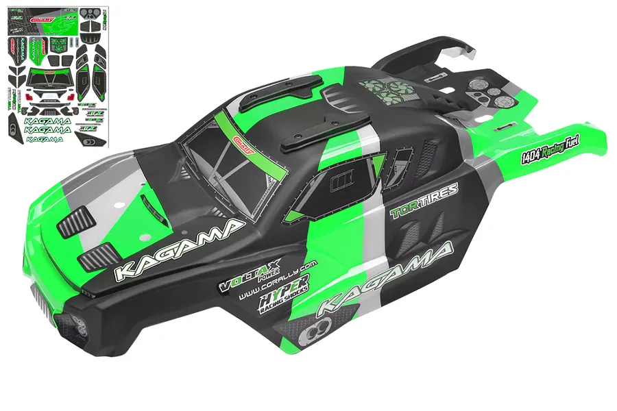 Team Corally 1/8 Kagama XP 6S Monster Truck Painted Body Shell - Green image 145342