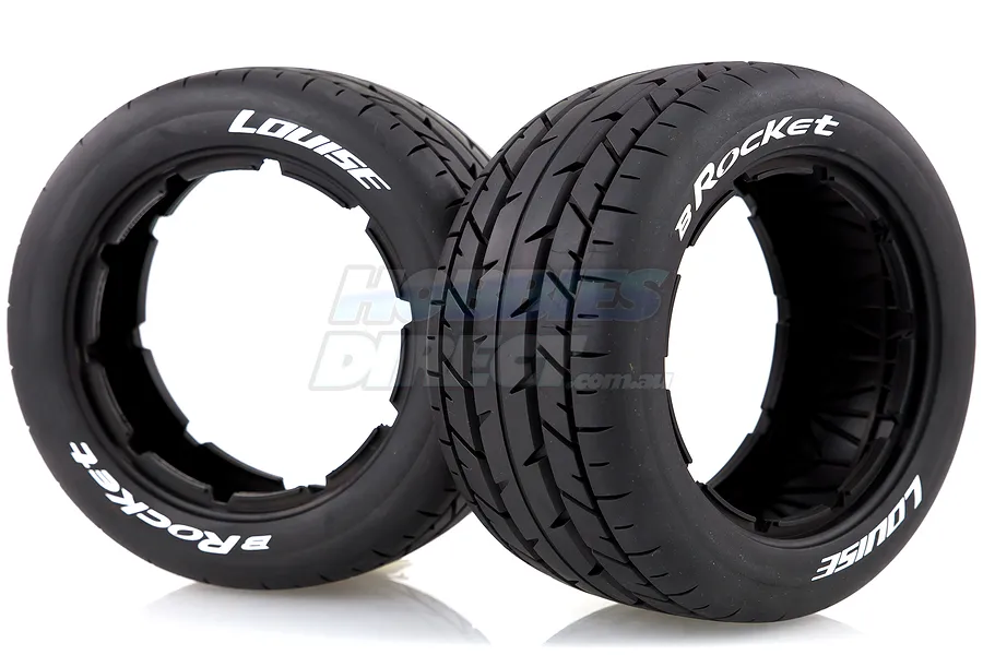 Louise 4.7/5.5&amp;quot; Baja 5B Rear B-Rocket Tyres w Foam Inserts 2Pcs image 14538