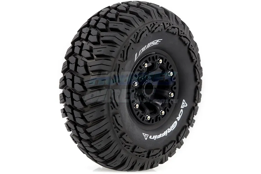 Louise 2.2&amp;quot; CR Griffin Tyres on Black 8 Spoke Rims - Glued Wheels 2Pcs image 14550