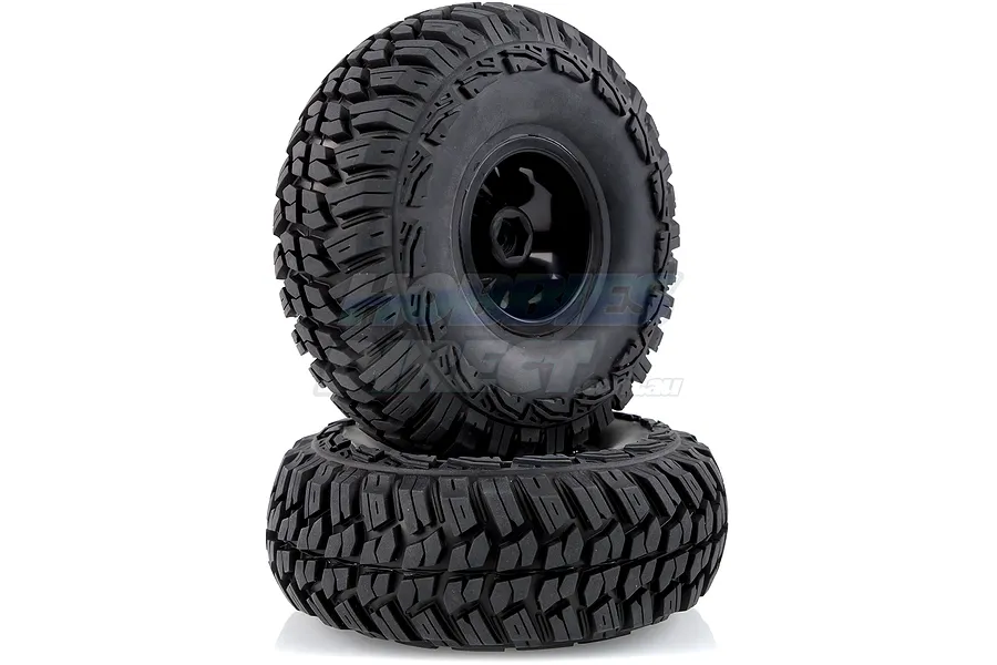 Louise 2.2&amp;quot; CR Griffin Tyres on Black 8 Spoke Rims - Glued Wheels 2Pcs image 14553