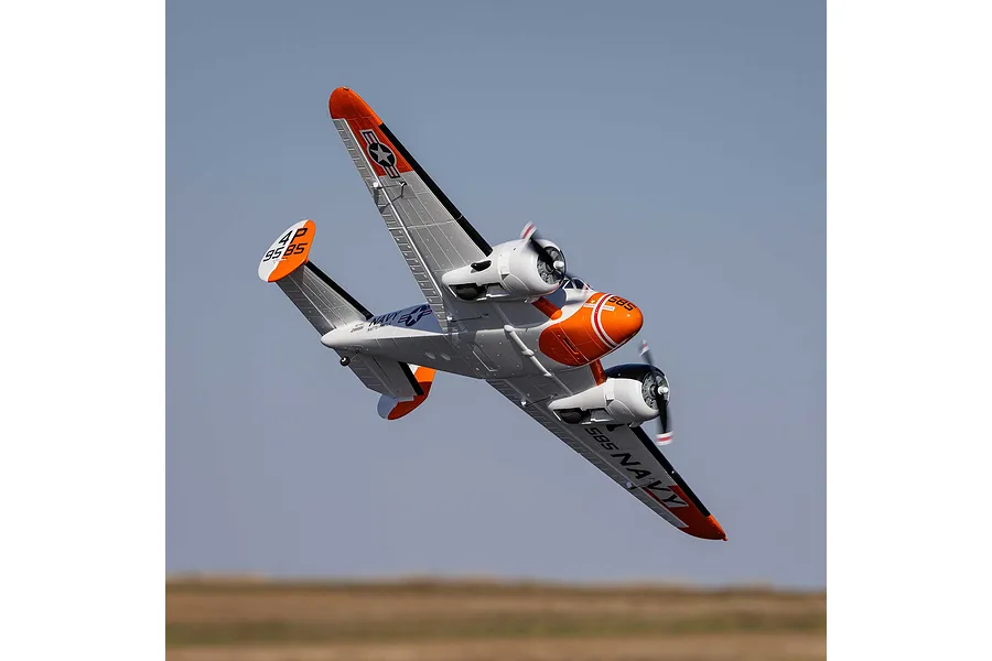 E-Flite RC Plane Beechcraft D18/RC-45J 1.5m Trainer BNF Basic with AS3X+ and Safe Select Technology image 145650