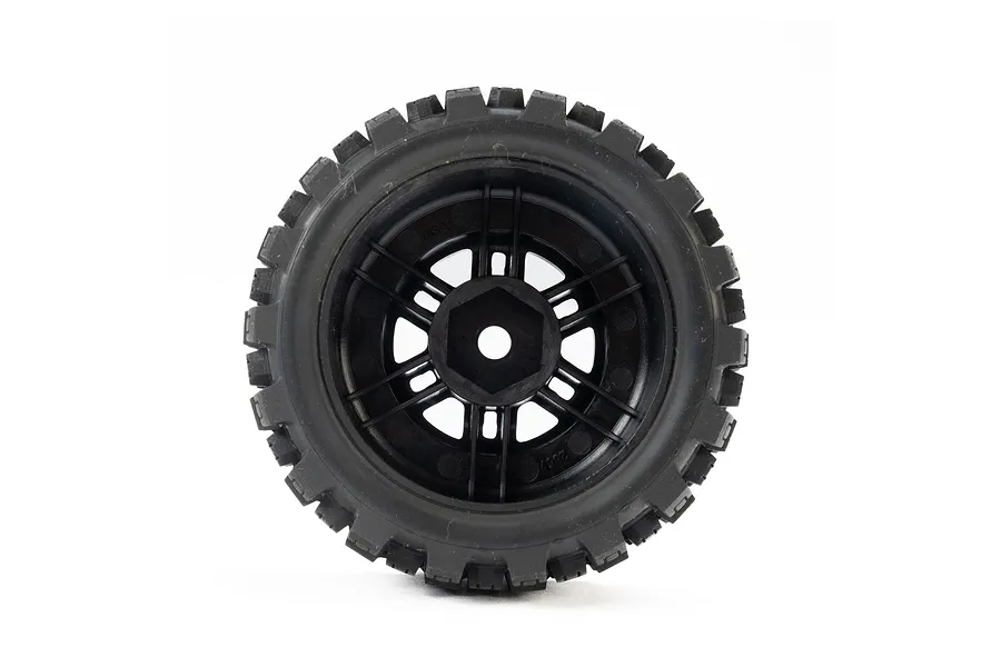 Pro-Line 1/16 Badlands MX Front &amp;amp; Rear Tyres on Black Split Six Rims - Glued Wheels 4Pcs image 5