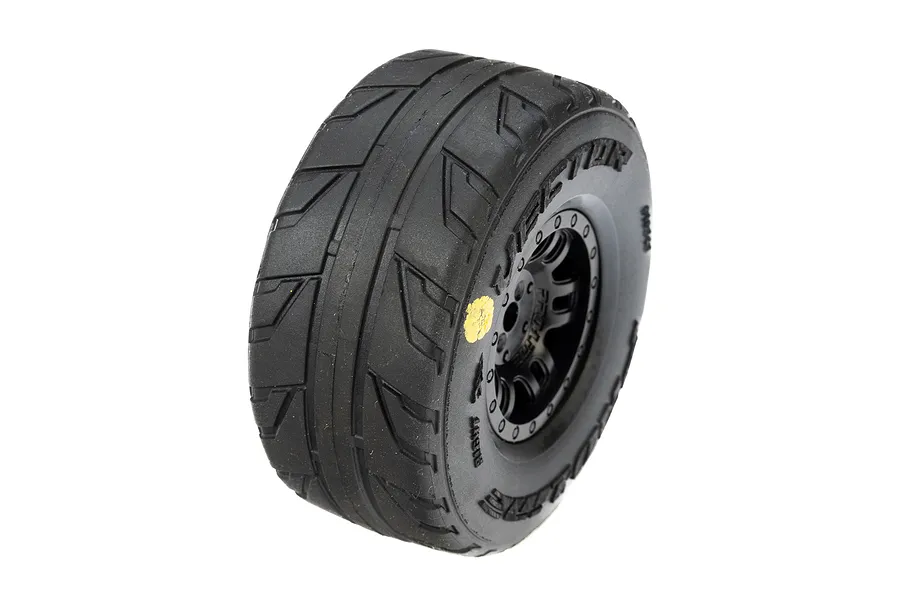 Pro-Line 1/16 Vector Front &amp;amp; Rear Tyres on Black Split Six Rims - Glued Wheels 4Pcs image 2