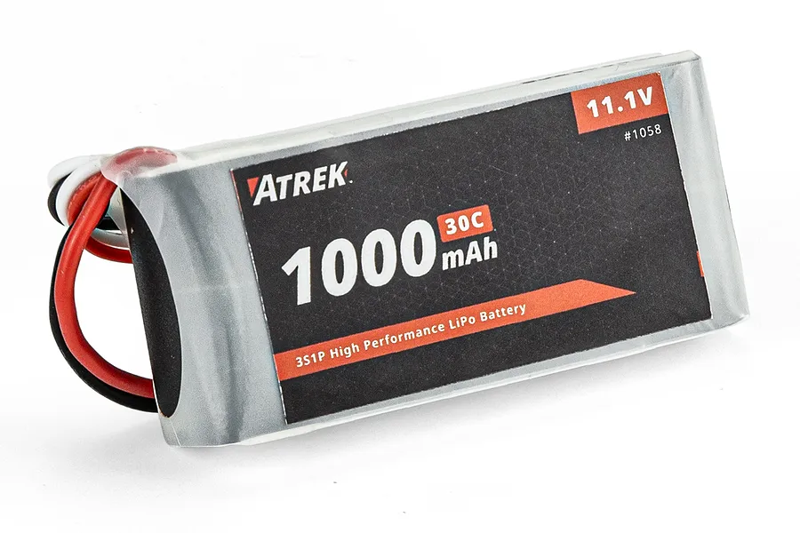 Atrek 11.1V 1000mAh 30C 3S Soft Case LiPo Battery image 145789
