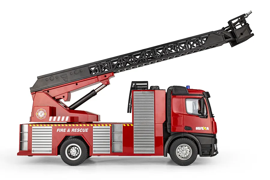 Huina Fire Truck with Water Cannon and Ladder RC Fire Truck Electric 2WD 1/14 Scale RTR image 146249