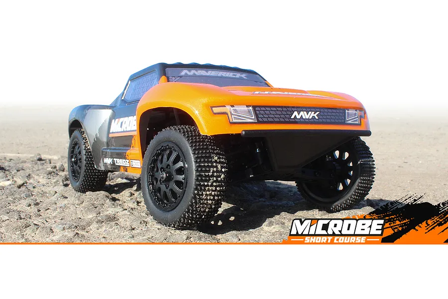 Maverick MiCROBE SC RC Short Course Truck Electric 2WD 1/24 Scale RTR - Orange image 146501