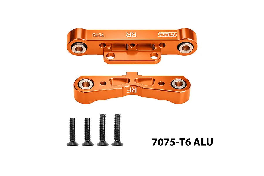 GPM Aluminium Rear Lower Suspension Mounts 2Pcs - Orange image 146813