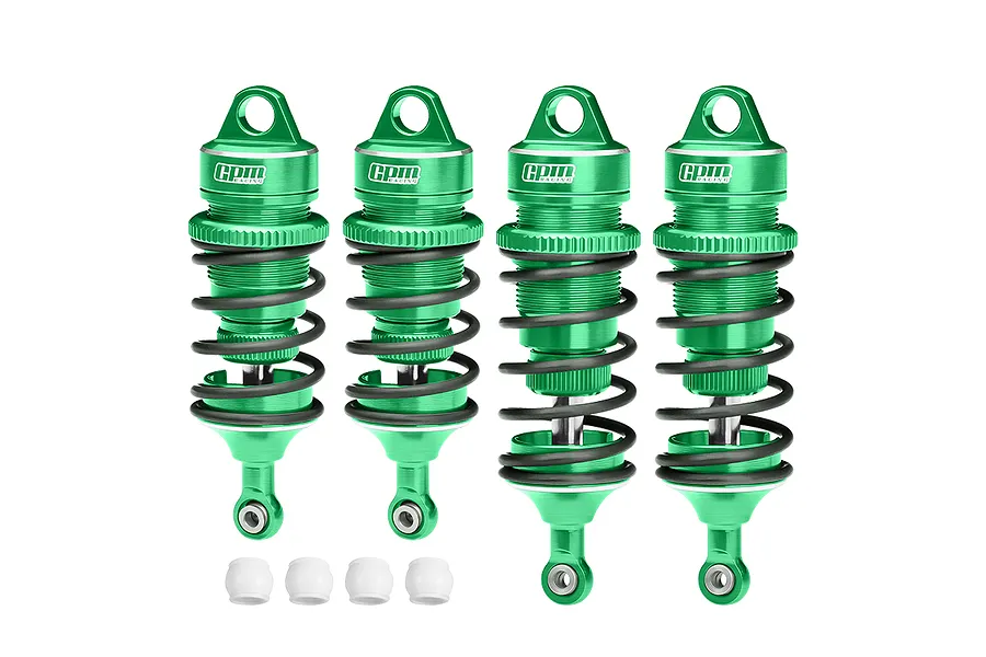 GPM Aluminium 78mm Front &amp;amp; 88mm Rear Adjustable Shocks 4Pcs - Green image 146862