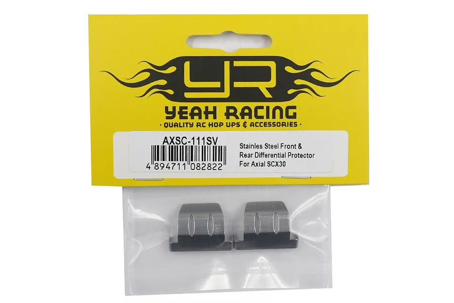 Yeah Racing Stainless Steel Front and Rear Skid Plates 2Pcs image 3