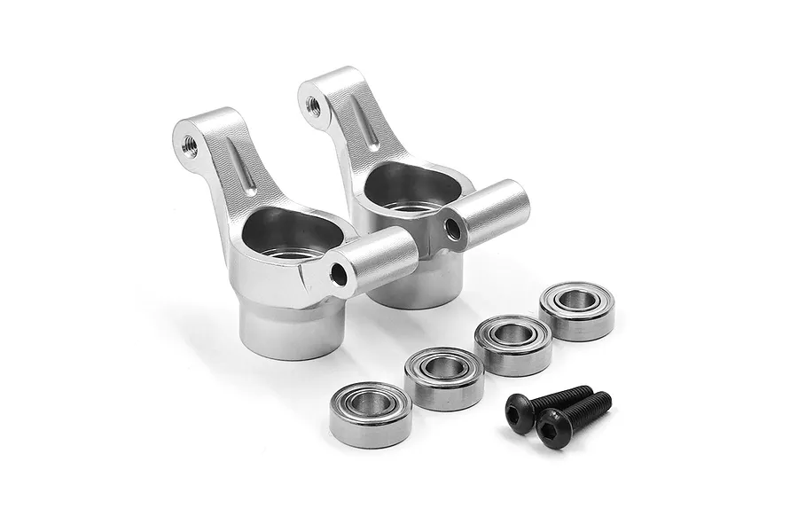 Yeah Racing Aluminium 2 Degree Toe-In Rear Hub Set 8Pcs - Silver image 1