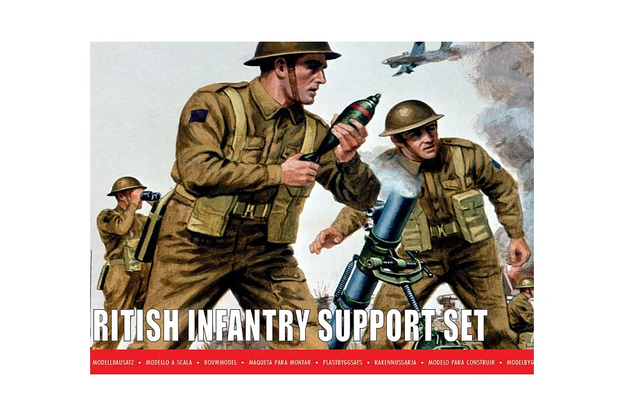 Airfix 1/32 WWII British Infantry Support Scaled Plastic Model Kit image 1