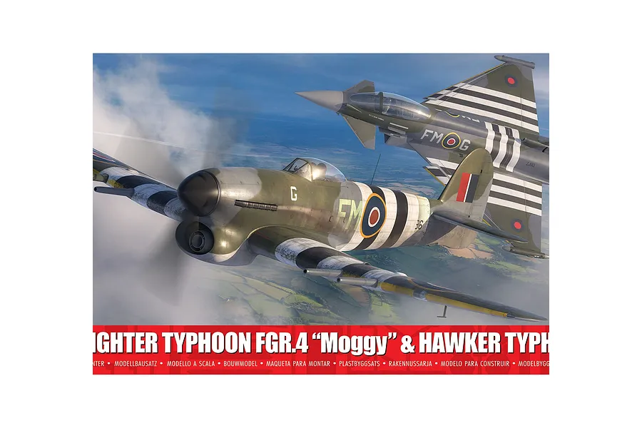 Airfix 1/72 Eurofighter Typhoon FGR.4 &amp;quot;Moggy&amp;quot; &amp;amp; Hawker Typhoon Mk.IB Scaled Plastic Model Kit - Twin Pack image 147176