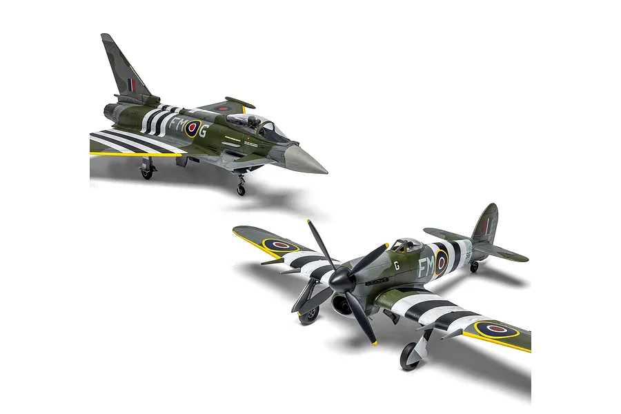 Airfix 1/72 Eurofighter Typhoon FGR.4 &amp;quot;Moggy&amp;quot; &amp;amp; Hawker Typhoon Mk.IB Scaled Plastic Model Kit - Twin Pack image 147177