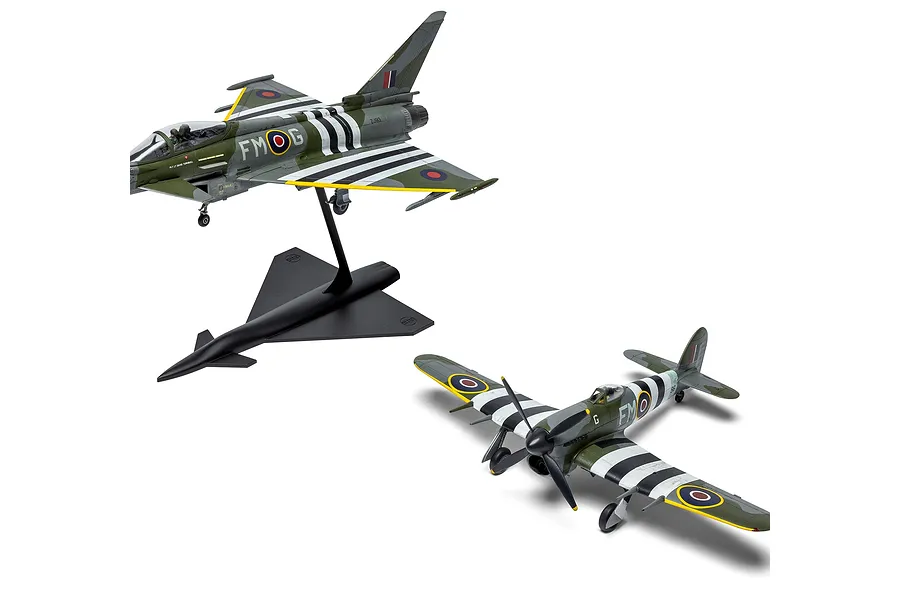 Airfix 1/72 Eurofighter Typhoon FGR.4 &amp;quot;Moggy&amp;quot; &amp;amp; Hawker Typhoon Mk.IB Scaled Plastic Model Kit - Twin Pack image 147178