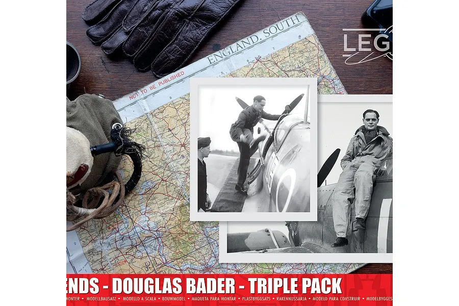 Airfix 1/48 Legends - Douglas Bader Scaled Plastic Model Kit - Triple Pack image 147195