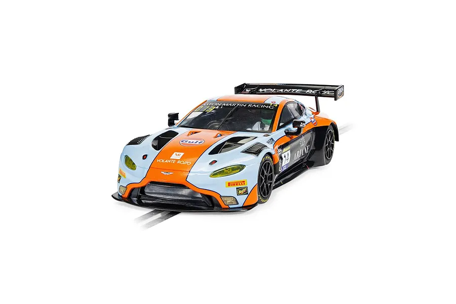 Scalextric 1/32 2025 Aston Martin GT3 Vantage Bathurst Slot Car - Gulf Edition image 147286