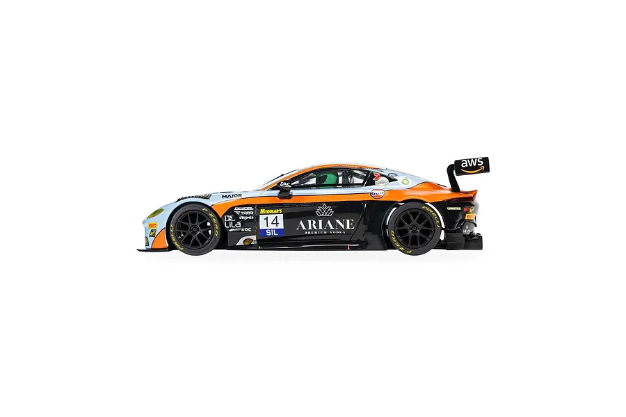 Scalextric 1/32 2025 Aston Martin GT3 Vantage Bathurst Slot Car - Gulf Edition image 147290