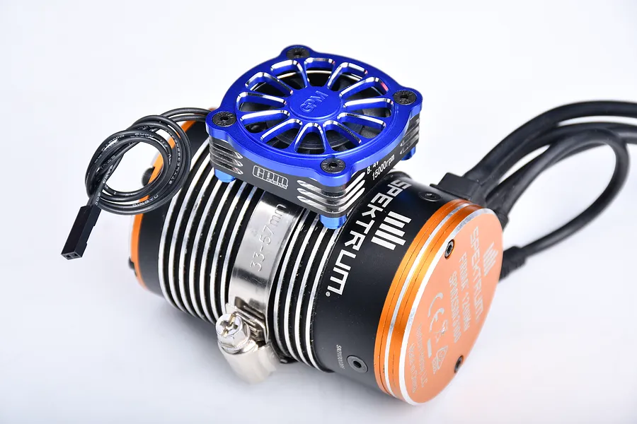 GPM Aluminium And Stainless Steel 40-56mm Adjustable Fan Mount with 40x40x10mm Cooling Fan - Blue image 2