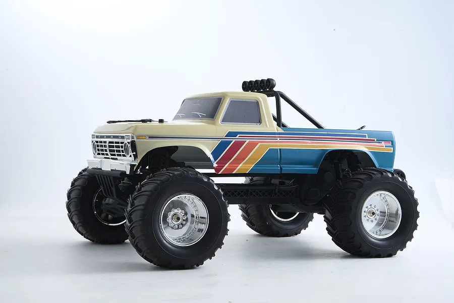 FMS Ford F-100 RS RC Monster Truck Electric Brushless 2WD 1/10 Scale RTR - Beige/Blue image 147592