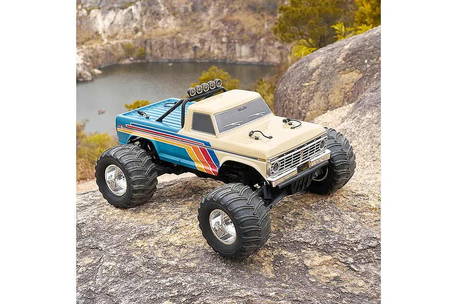 FMS Ford F-100 RS RC Monster Truck Electric Brushless 2WD 1/10 Scale RTR - Beige/Blue image 147598