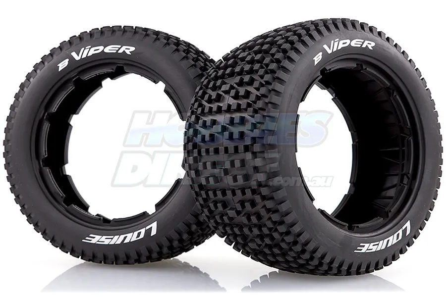 Louise 4.7/5.5&amp;quot; Baja 5B Rear B-Viper Tyres 2Pcs w/ Foams image 14779