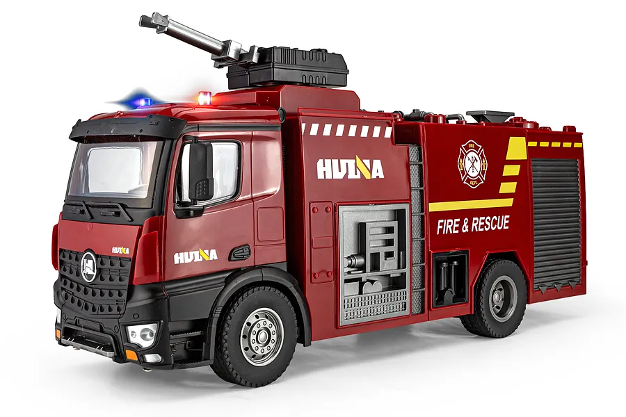 Huina 1562 Fire Truck with Water Cannon RC Fire Truck Electric 2WD 1/14 Scale RTR image 147877