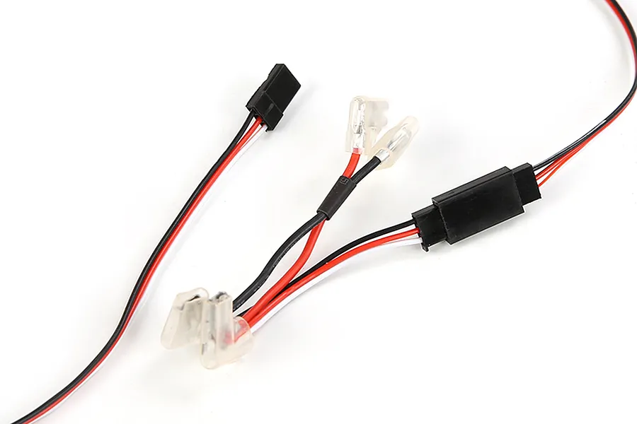 Rovan Gen 3 remote kill switch wiring harness with connectors and spade terminals.