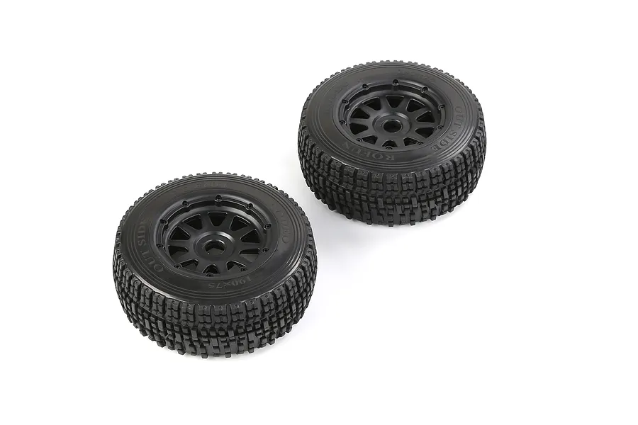 Rovan 1/5 5SC Tyres on Black Rims - Beadlock Wheels 2Pcs image 3