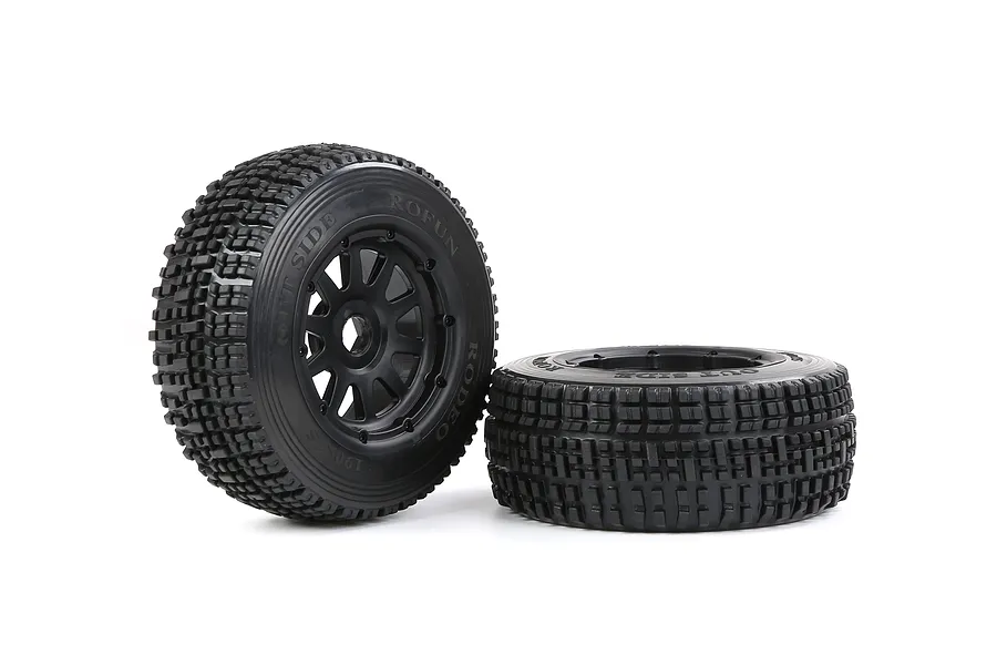 Rovan 1/5 5SC Tyres on Black Rims - Beadlock Wheels 2Pcs image 5