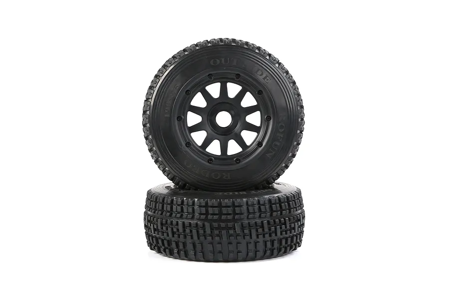 Rovan 1/5 5SC Tyres on Black Rims - Beadlock Wheels 2Pcs image 8
