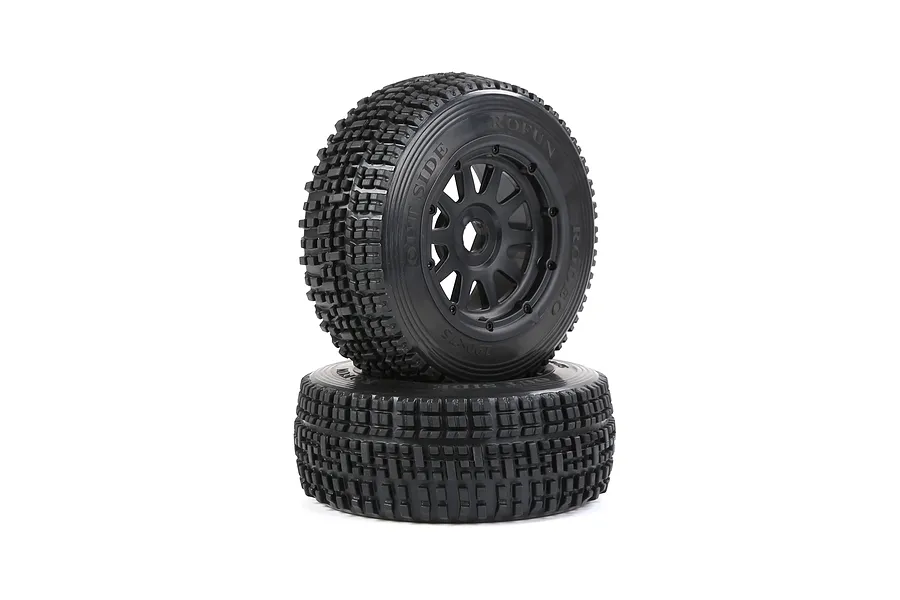 Rovan 1/5 5SC Tyres on Black Rims - Beadlock Wheels 2Pcs image 1