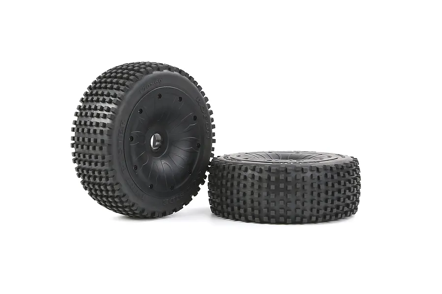 Rovan 1/5 Dirt Buster Tyres on Black Closed Rims - Beadlock Wheels 2Pcs image 7
