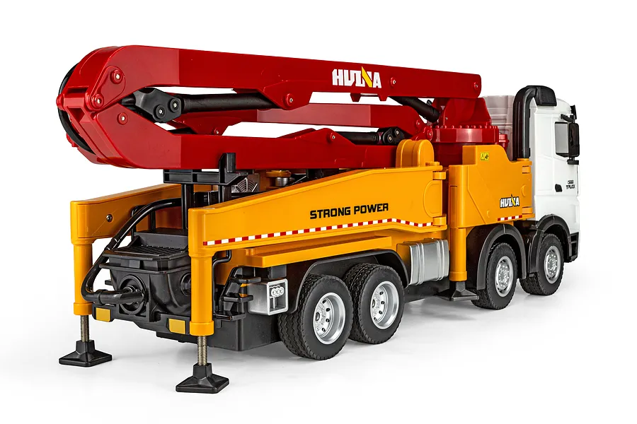HuiNa 1381 RC Concrete Pump Truck Electric 4WD 1/18 Scale RTR - Red/Yellow image 148053