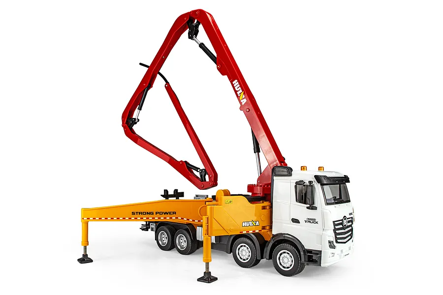 HuiNa 1381 RC Concrete Pump Truck Electric 4WD 1/18 Scale RTR - Red/Yellow image 148054