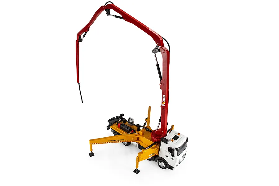 HuiNa 1381 RC Concrete Pump Truck Electric 4WD 1/18 Scale RTR - Red/Yellow image 148055