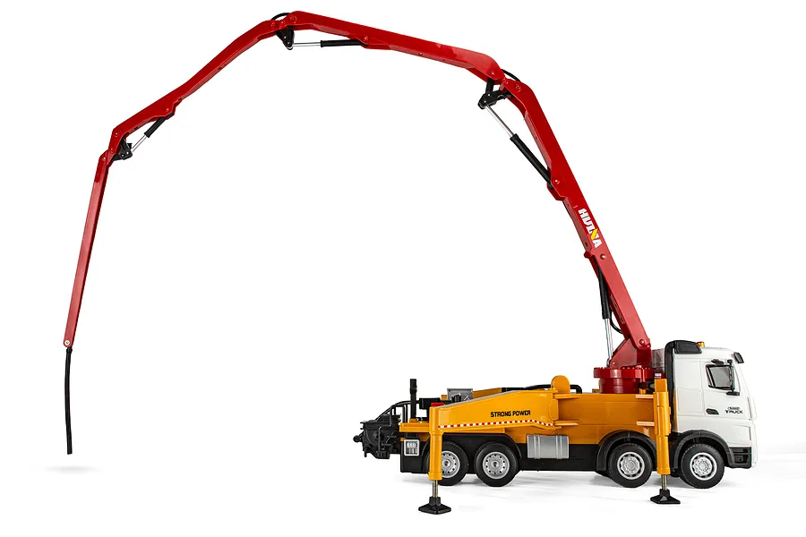 HuiNa 1381 RC Concrete Pump Truck Electric 4WD 1/18 Scale RTR - Red/Yellow image 148056