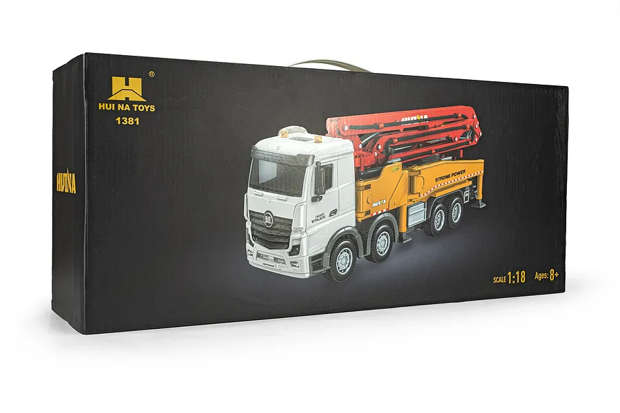 HuiNa 1381 RC Concrete Pump Truck Electric 4WD 1/18 Scale RTR - Grey image 148074